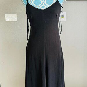 New Calvin Klein black spaghetti strap dress Sz 4